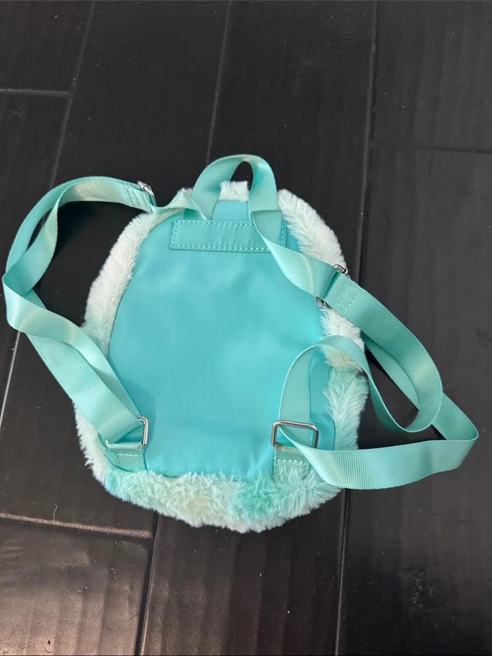 Kids Plush Mini Backpack - Aqua blue